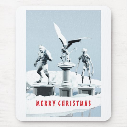 Merry Christmas. Monster ice sculptures Muismat (Voorkant)