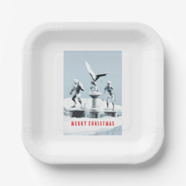 Merry Christmas. Monster ice sculptures Papieren Bordje