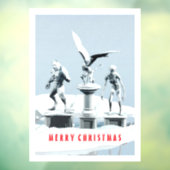 Merry Christmas. Monster ice sculptures Raamsticker (Vel 3)