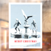 Merry Christmas. Monster ice sculptures Raamsticker (Vel 2)