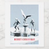 Merry Christmas. Monster ice sculptures Wijn Etiket (Enkel label)