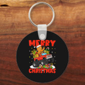 Merry Christmas Monster Truck Funny Gingerbread Me Sleutelhanger (Voorkant)