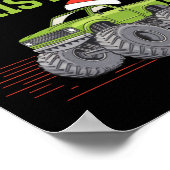 Merry Christmas Monster Truck Toddler Boys Xmas  Poster (Hoek)