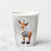Merry Christmas moose wearing a hat      Papieren Bekers (Achterkant)