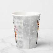 Merry Christmas moose wearing a hat      Papieren Bekers (Links)