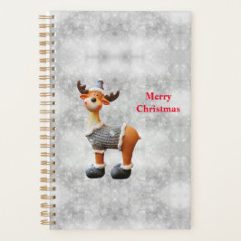 Merry Christmas moose wearing a hat          Planner