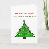 Merry Christmas Morse Code Kerstboom Kaart (Voorkant)
