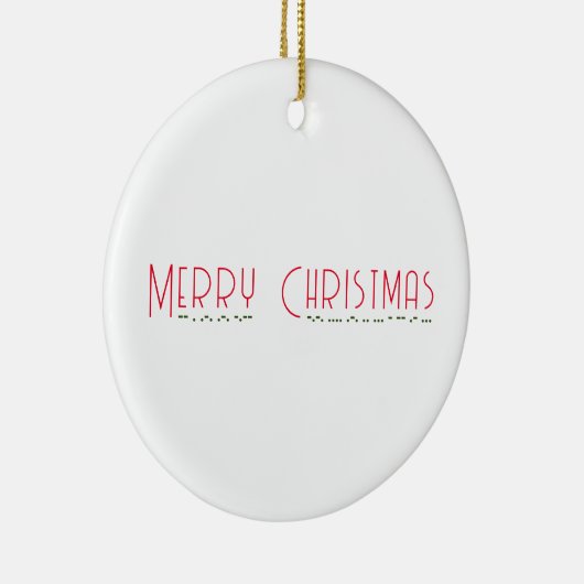 Merry Christmas & Morse Code Metal Ornament (Rechts)