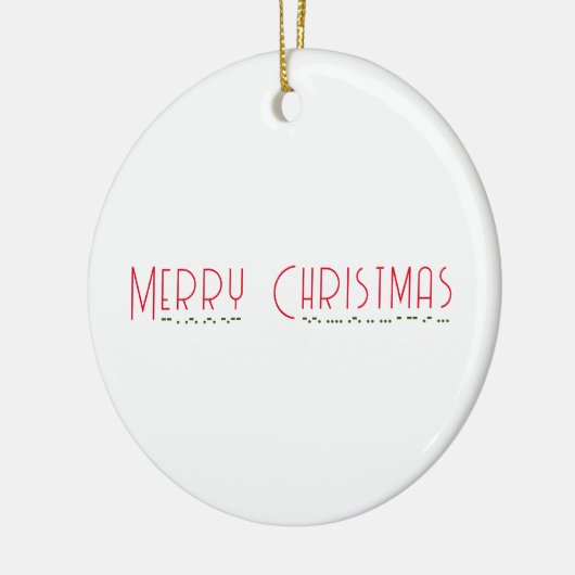 Merry Christmas & Morse Code Metal Ornament (Links)