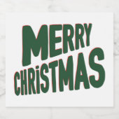Merry Christmas Mousserende Wijn Label Sparkling Wijnetiket (Enkel label)