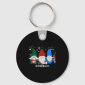 Merry Christmas Mri Tech Gnomes Cute Xmas Leopard  Sleutelhanger (Voorkant)