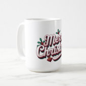 Merry Christmas Mug | Festive Holiday Coffee Cup Koffiemok (Voorkant links)