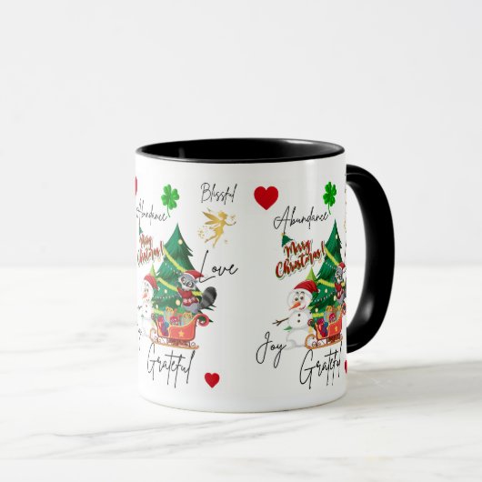 Merry Christmas Mug | Joy, Love & Abundance | Fest Mok (Voorkant rechts)