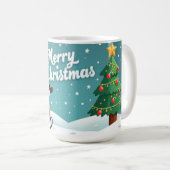 merry christmas mug santa klaus koffiemok (Voorkant rechts)