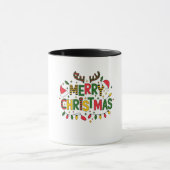 Merry Christmas Mug T-Shirt Mok (Midden)
