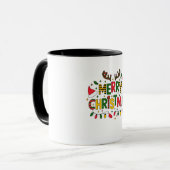 Merry Christmas Mug T-Shirt Mok (Voorkant links)
