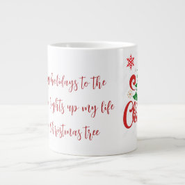 Merry Christmas Mug with Romantic Quote Grote Koffiekop