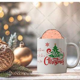 Merry Christmas Mug with Romantic Quote Grote Koffiekop