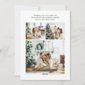 Merry Christmas Multi Photo Holiday Card Feestdagenkaart (Achterkant)