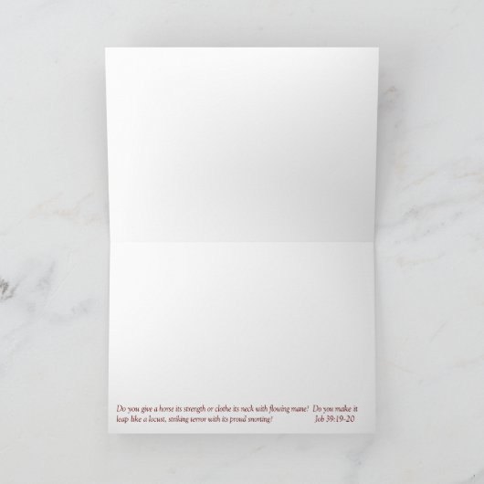 Merry Christmas Mustang Feestdagen Kaart (Binnen)