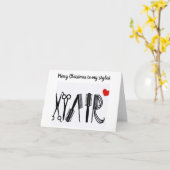 MERRY CHRISTMAS ***MY STYLIST** KAART (Gele Bloem)