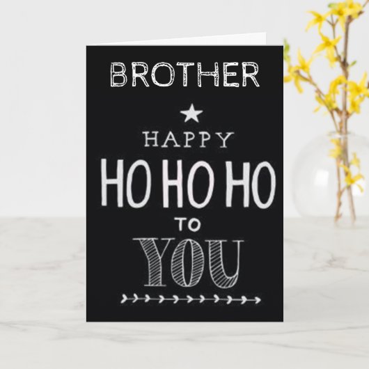 MERRY CHRISTMAS NAAR mijn **BROER* Kaart (Gele Bloem)