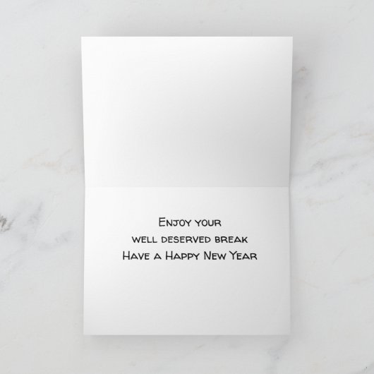 ****MERRY CHRISTMAS*** NAAR MIJN **LERER** KAART (Binnen)