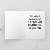 MERRY CHRISTMAS NAAR "MIJN TWIN" FEESTDAGEN KAART (Binnen)