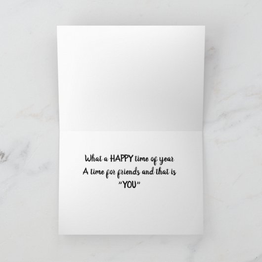 MERRY CHRISTMAS NAAR MIJN VRIEND- EN GEZINSKAART KAART (Binnen)