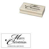 Merry Christmas name basic Rubberstempel (Gestempeld)