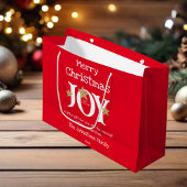 Merry Christmas Name Script Schattige Rood Groot Cadeauzakje