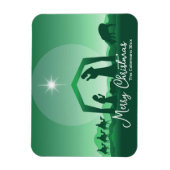Merry Christmas Nativity Scene Green Religious Magneet (Verticaal)