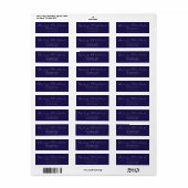 Merry Christmas Navy Blue Return Address Label (Full Sheet)