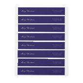 Merry Christmas Navy Blue Wrap-Around Label (Vel)