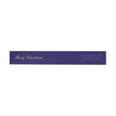 Merry Christmas Navy Blue Wrap-Around Label (Individueel)