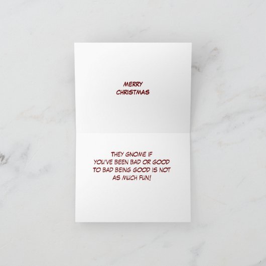 **MERRY CHRISTMAS NEIGHBOR* GNOME HUMOR KAART (Binnen)