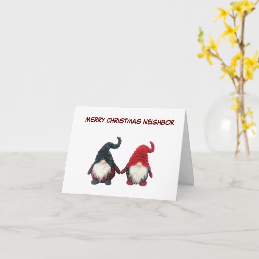 **MERRY CHRISTMAS NEIGHBOR* GNOME HUMOR KAART (Gele Bloem)