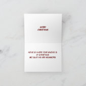 **MERRY CHRISTMAS NEIGHBOR* GNOME HUMOR KAART (Binnen)