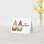 **MERRY CHRISTMAS NEIGHBOR* GNOME HUMOR KAART (Gele Bloem)