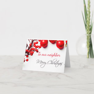 **MERRY CHRISTMAS** "NEIGHBOR"-KAART KAART