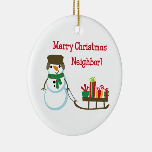 MERRY CHRISTMAS NEIGHBOR KERAMISCH ORNAMENT (Rechts)