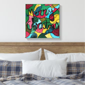 MERRY CHRISTMAS NEUROGRAPHIC & BLACK LINE CANVAS AFDRUK (Insitu (Slaapkamer))