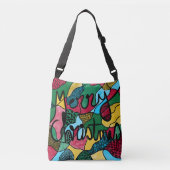 MERRY CHRISTMAS NEUROGRAPHIC & BLACK LINE CROSSBODY TAS (Voorkant)