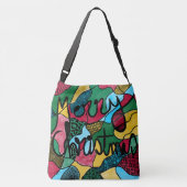 MERRY CHRISTMAS NEUROGRAPHIC & BLACK LINE CROSSBODY TAS (Achterkant)