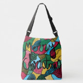 MERRY CHRISTMAS NEUROGRAPHIC & BLACK LINE CROSSBODY TAS (Voorkant)