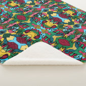 MERRY CHRISTMAS NEUROGRAPHIC & BLACK LINE SHERPA DEKEN (3/4)