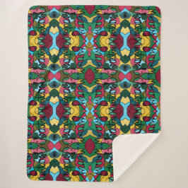 MERRY CHRISTMAS NEUROGRAPHIC & BLACK LINE SHERPA DEKEN