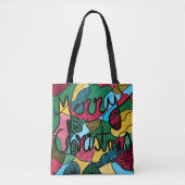 MERRY CHRISTMAS NEUROGRAPHIC & BLACK LINE TOTE BAG (Voorkant)