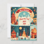 Merry Christmas New Year 20xx Feestdagenkaart (Voorkant)