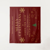 Merry Christmas New Year Celebration Cozy Wall Wandkleed (Voorkant)